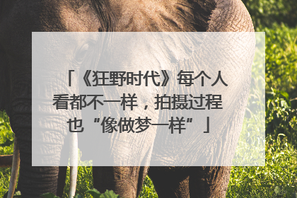 《狂野时代》每个人看都不一样，拍摄过程也“像做梦一样”
