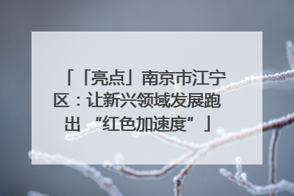 「亮点」南京市江宁区：让新兴领域发展跑出 “红色加速度”