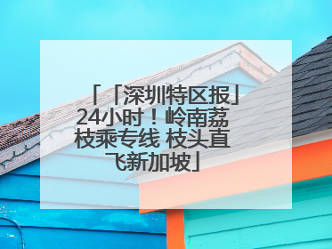 「深圳特区报」24小时！岭南荔枝乘专线 枝头直飞新加坡