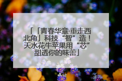 「青春华章·重走西北角」科技“智”造！天水花牛苹果用“芯”甜透你的味蕾