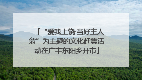 “爱我上饶·当好主人翁”为主题的文化赶集活动在广丰东阳乡开市