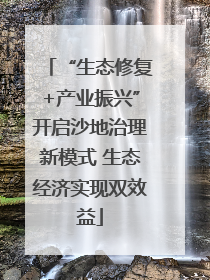 “生态修复+产业振兴”开启沙地治理新模式 生态经济实现双效益