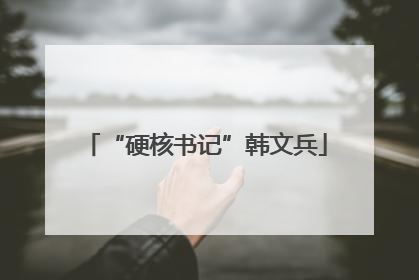 “硬核书记”韩文兵