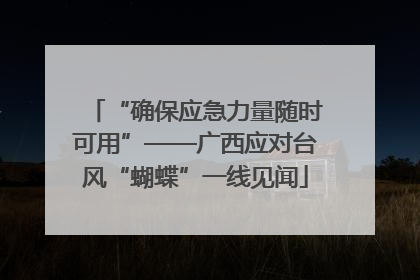 “确保应急力量随时可用”——广西应对台风“蝴蝶”一线见闻