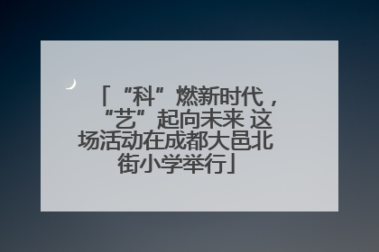 “科”燃新时代，“艺”起向未来 这场活动在成都大邑北街小学举行