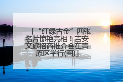 “红绿古金”四张名片惊艳亮相！吉安文旅招商推介会在青原区举行(图)
