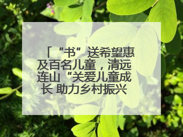 “书”送希望惠及百名儿童，清远连山“关爱儿童成长 助力乡村振兴”主题活动举办