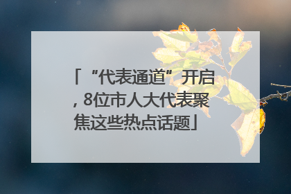 “代表通道”开启，8位市人大代表聚焦这些热点话题