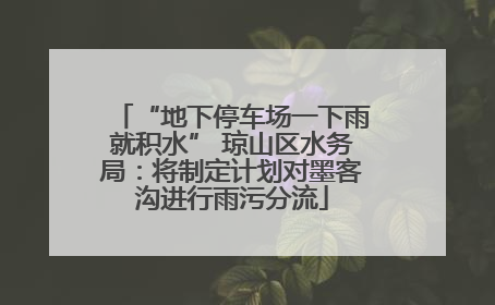 “地下停车场一下雨就积水” 琼山区水务局：将制定计划对墨客沟进行雨污分流