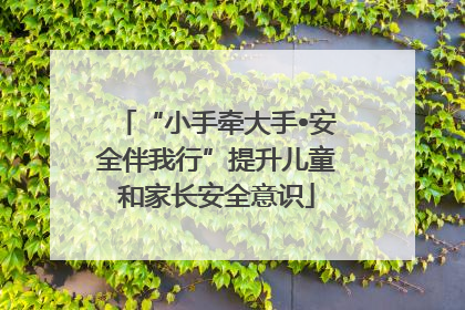 “小手牵大手•安全伴我行”提升儿童和家长安全意识