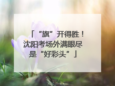“旗”开得胜！沈阳考场外满眼尽是“好彩头”