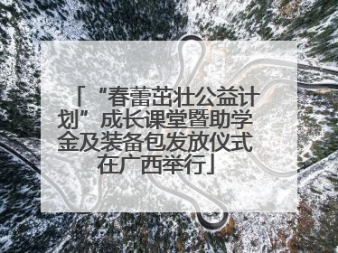 “春蕾茁壮公益计划”成长课堂暨助学金及装备包发放仪式在广西举行