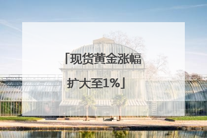 现货黄金涨幅扩大至1%