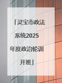 灵宝市政法系统2025年度政治轮训开班