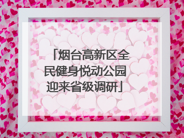 烟台高新区全民健身悦动公园迎来省级调研