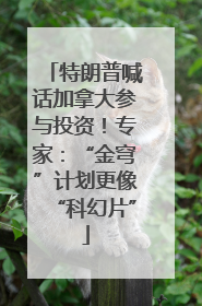 特朗普喊话加拿大参与投资！专家：“金穹”计划更像“科幻片”