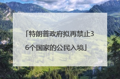 特朗普政府拟再禁止36个国家的公民入境