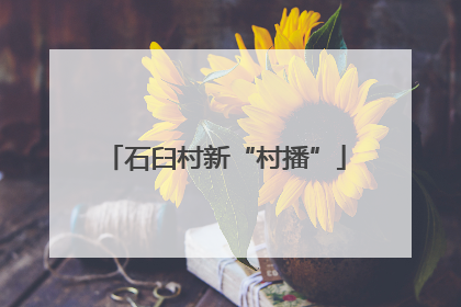 石臼村新“村播”