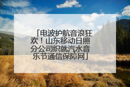 电波护航音浪狂欢！山东移动日照分公司织就汽水音乐节通信保障网