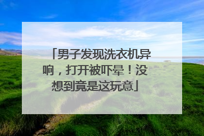 男子发现洗衣机异响，打开被吓晕！没想到竟是这玩意