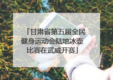 甘肃省第五届全民健身运动会陆地冰壶比赛在武威开赛