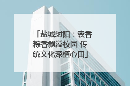 盐城射阳：囊香粽香飘溢校园 传统文化深植心田