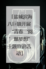 盐城滨海八巨镇开展“青春‘阅’燃梦想”主题宣讲活动