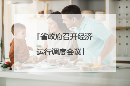 省政府召开经济运行调度会议