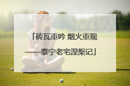 砖瓦重吟 烟火重现——泰宁老宅涅槃记