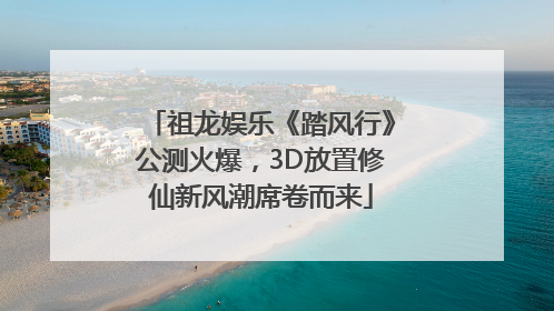 祖龙娱乐《踏风行》公测火爆，3D放置修仙新风潮席卷而来