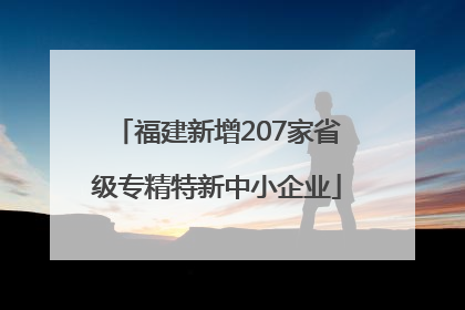 福建新增207家省级专精特新中小企业