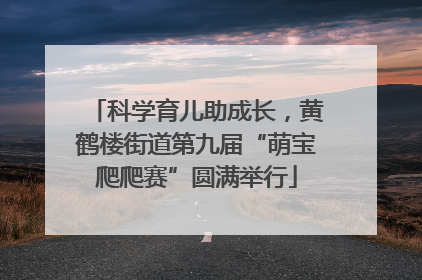 科学育儿助成长，黄鹤楼街道第九届“萌宝爬爬赛”圆满举行