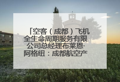 空客（成都）飞机全生命周期服务有限公司总经理布莱恩·阿格纽：成都航空产业生态完备，营商环境优势显著