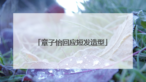 章子怡回应短发造型