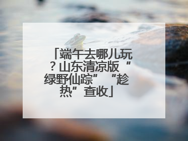 端午去哪儿玩？山东清凉版“绿野仙踪”“趁热”查收