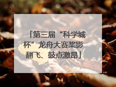 第三届“科学城杯”龙舟大赛桨影翻飞、鼓点激昂