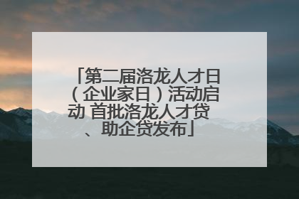 第二届洛龙人才日（企业家日）活动启动 首批洛龙人才贷、助企贷发布