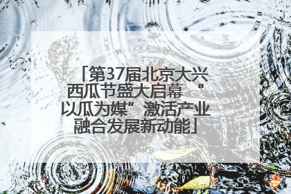 第37届北京大兴西瓜节盛大启幕 “以瓜为媒”激活产业融合发展新动能