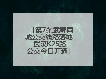 第7条武鄂同城公交线路落地 武汉K25路公交今日开通