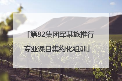 第82集团军某旅推行专业课目集约化组训