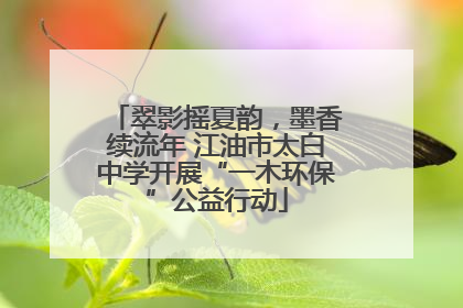 翠影摇夏韵，墨香续流年 江油市太白中学开展“一木环保”公益行动