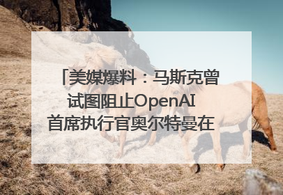 美媒爆料：马斯克曾试图阻止OpenAI首席执行官奥尔特曼在中东的AI交易