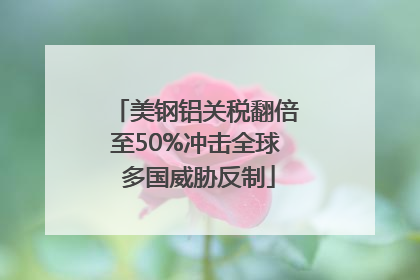 美钢铝关税翻倍至50%冲击全球 多国威胁反制