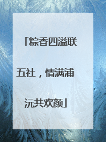 粽香四溢联五社，情满浦沅共欢颜