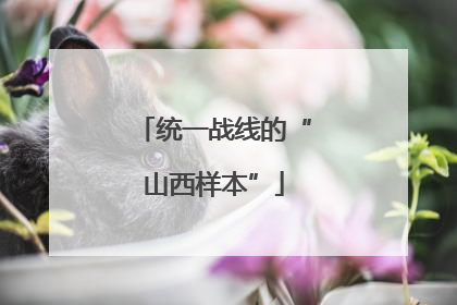 统一战线的“山西样本”