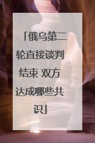 俄乌第二轮直接谈判结束 双方达成哪些共识