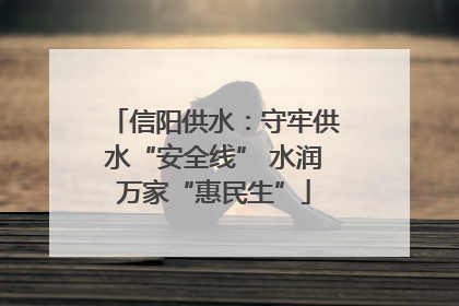 信阳供水：守牢供水“安全线” 水润万家“惠民生”