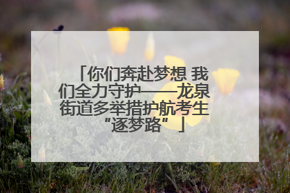你们奔赴梦想 我们全力守护——龙泉街道多举措护航考生“逐梦路”