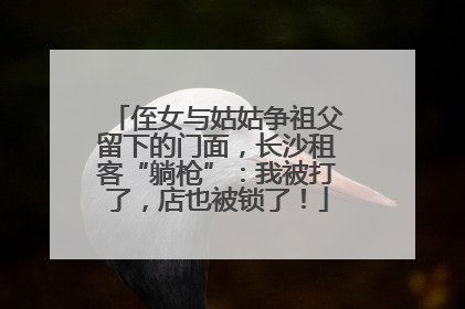 侄女与姑姑争祖父留下的门面，长沙租客“躺枪”：我被打了，店也被锁了！