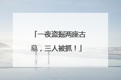 一夜盗掘两座古墓，三人被抓！